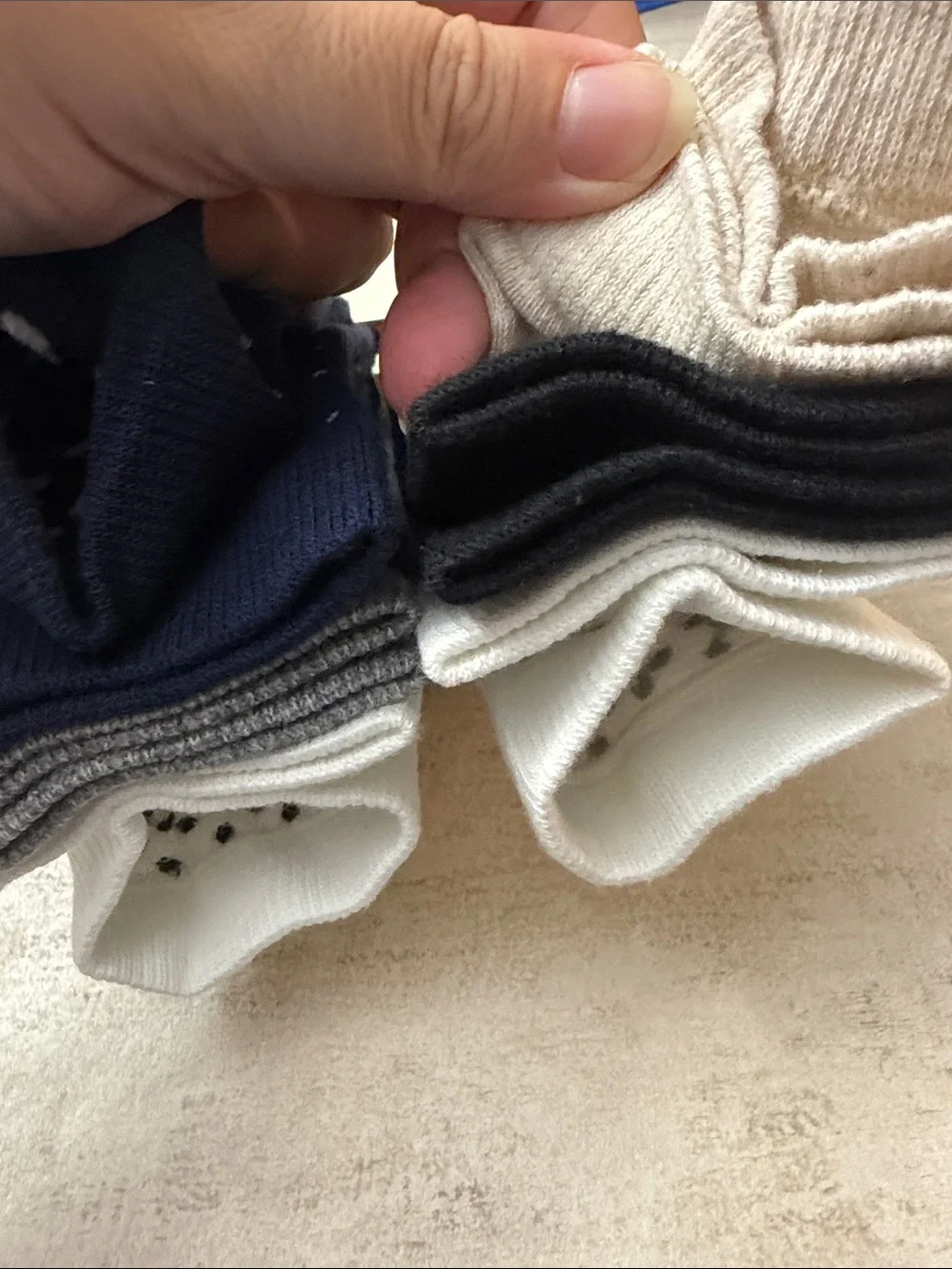 a new day Polka Dot Crew Socks - Black, Beige, White, Navy, Gray